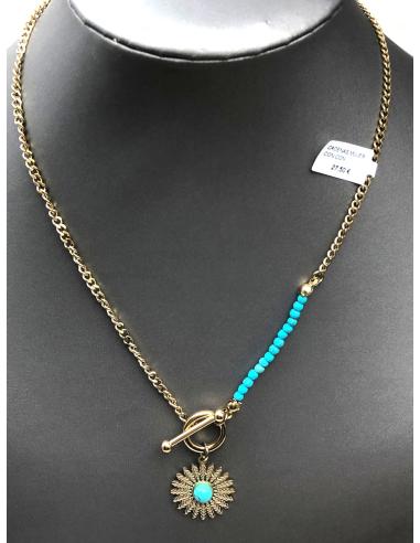 CADENAS MUJER CON CON COLGANTES SENCILLOS Y TURQUESA - Imagen 2