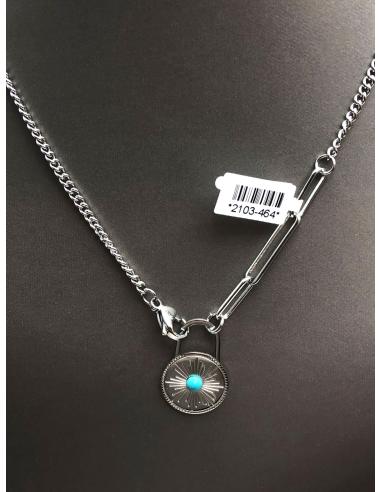 CADENAS MUJER PLATA Y ACERO CON COLGANTES ORIGINALES - Imagen 1