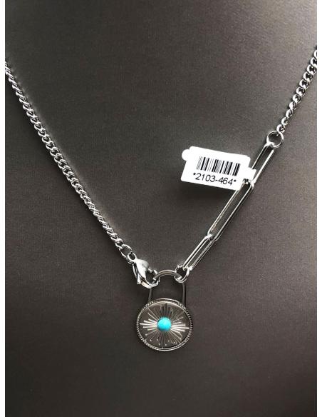CADENAS MUJER PLATA Y ACERO CON COLGANTES ORIGINALES - Imagen 1