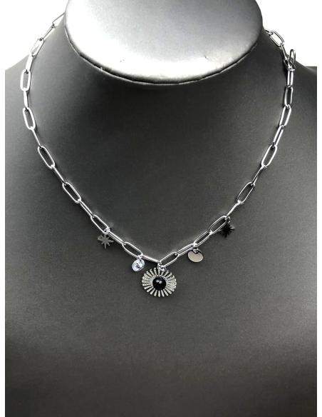 CADENAS MUJER CON SOL Y ESTRELA POLAR, MODA JOYAS
