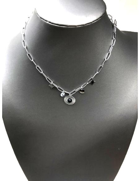 CADENAS MUJER CON SOL Y ESTRELA POLAR, MODA JOYAS