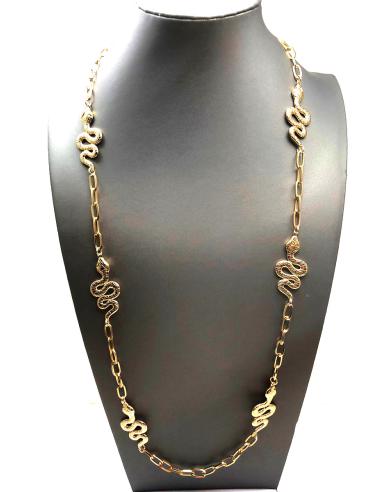 COLLARES LARGOS MUJER DORADOS CON SERPIENTES