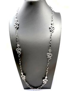 COLLARES LARGOS MUJER DE CADENA Y SERPIENTES