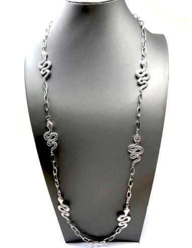 COLLARES LARGOS MUJER DE CADENA Y SERPIENTES