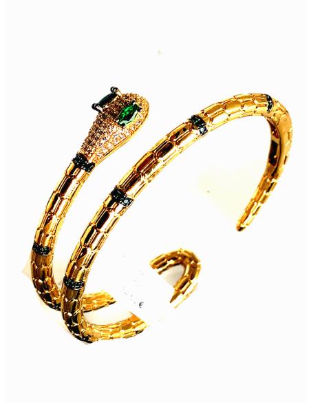 PULSERAS DORADAS DE SERPIENTE ESPECTACULAR DISEÑO FOREVER - Imagen 1