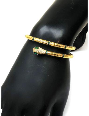 PULSERAS DORADAS DE SERPIENTE ESPECTACULAR DISEÑO FOREVER - Imagen 2