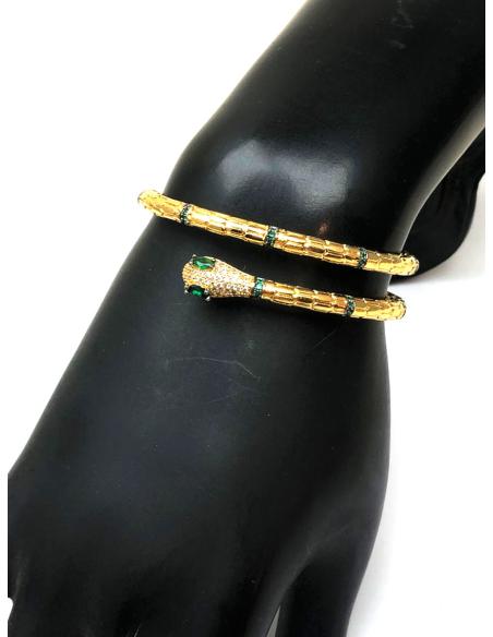 PULSERAS DORADAS DE SERPIENTE ESPECTACULAR DISEÑO FOREVER - Imagen 2