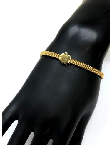 PULSERAS DORADAS CON TREBOL DISEÑOS...