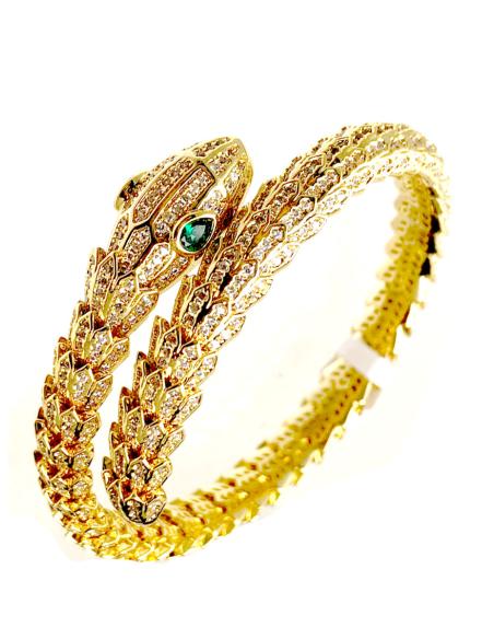 PULSERAS DORADAS DE SERPIENTE REPLICA DE JOYERIA CLASICA