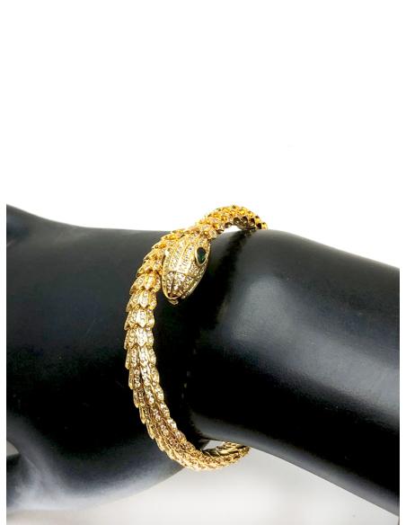 PULSERAS DORADAS DE SERPIENTE REPLICA DE JOYERIA CLASICA