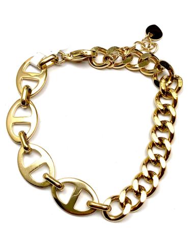 PULSERAS MUJER DE CADENA BARCO Y ESLABON