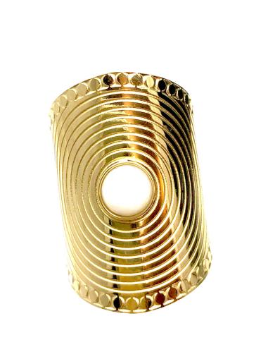 ANILLOS MUJER ANCHOS EN ACERO Y PIEDRAS NATURALES - Imagen 1