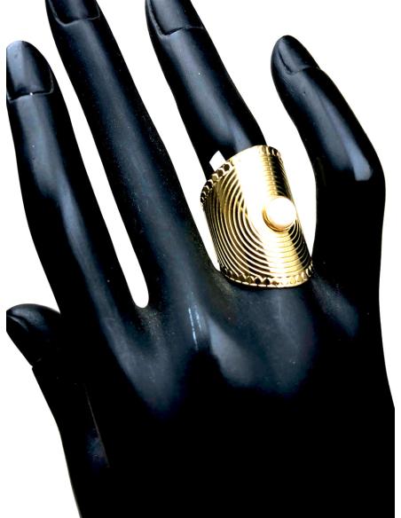 ANILLOS MUJER ANCHOS EN ACERO Y PIEDRAS NATURALES - Imagen 2