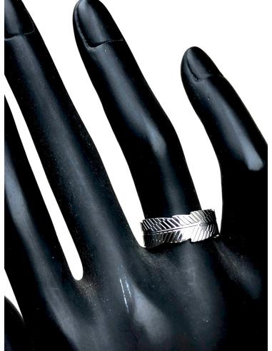 ANILLOS MUJER EN ACERO PLUMA INDIOS...