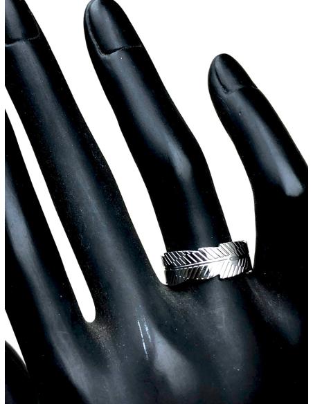 ANILLOS MUJER EN ACERO PLUMA INDIOS NAVAJOS, JOYAS ONLINE