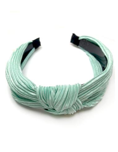 DIADEMAS VERDE AGUA DE MUJER CON DETALLE DE NUDO TURBANTE