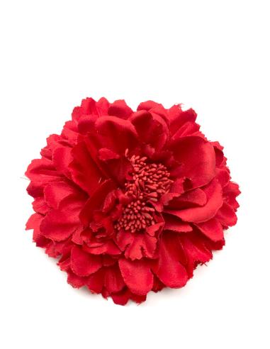 FLORES TELA ROJAS PARA LLEVAR COMO BROCHE O COMO TOCADO