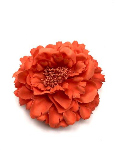 FLORES TELA NARANJAS PARA LLEVAR COMO BROCHE O COMO TOCADO