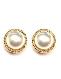 PENDIENTES MUJER CON CIERRE DE PELLIZCO Y PERLAS DISEÑO BOTON - Imagen 1