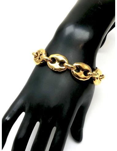 PULSERAS DORADAS ANCHAS MUJER...