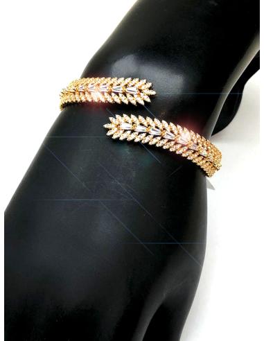 PULSERAS DORADAS CON CIRCONITAS PARA...