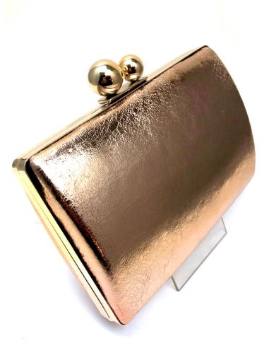 BOLSOS DE FIESTA PARA BODAS DE INVITADA ORO ROSA METALIZADO