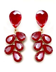 PENDIENTES ROJOS TAMAÑO MEDIO MUY COMODOS DE LLEVAR