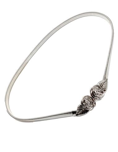 CINTURONES DE FIESTA PLATEADOS EN METAL ELASTICOS PARA BODAS