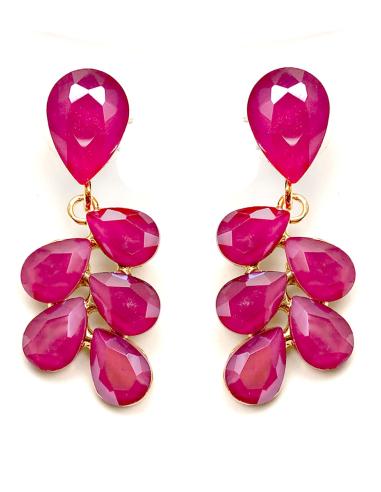 PENDIENTES FUCSIAS PARA INVITADAS DE BODAS Y DAMAS DE HONOR