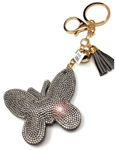 LLAVEROS DE MARIPOSAS BONITAS CON CRISTAL BRILLO PARA BOLSOS - Imagen 1