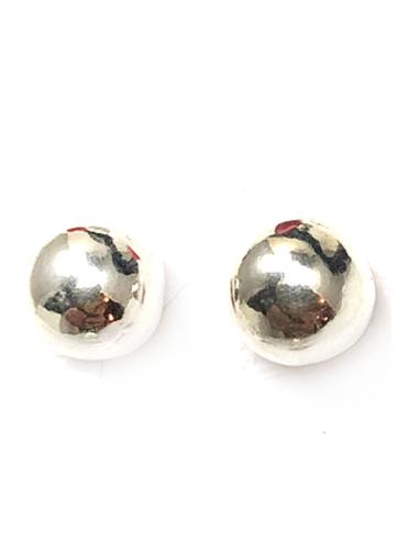 PENDIENTES MUJER DE PLATA CON DISEÑO DE BOLITA - Imagen 1