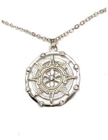 JOYAS PLATA CADENITA FINA CON ESTRELLA DE LOS VIENTOS - Imagen 1