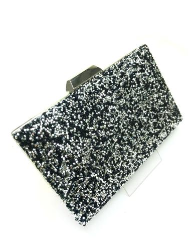 BOLSOS DE FIESTA ELEGANTES NEGROS Y GRISES CON PEDRERIA BRILLO - Imagen 1