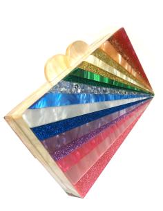 BOLSOS DE FIESTA CAREY MULTICOLOR DISEÑO ARCOIRIS PARA BODAS - Imagen 1