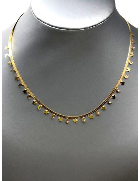 COLLARES DORADOS CON ESTRELLITAS Y LUNAS INTERCALADAS - Imagen 2