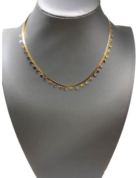 COLLARES DORADOS CON ESTRELLITAS Y LUNAS INTERCALADAS - Imagen 3