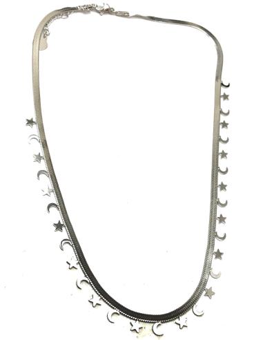 COLLARES PLATEADOS CON ESTRELLITAS Y LUNAS INTERCALADAS - Imagen 1