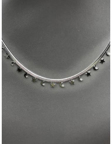 COLLARES PLATEADOS CON ESTRELLITAS Y LUNAS INTERCALADAS - Imagen 2