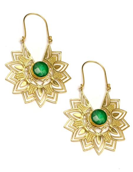 PENDIENTES ARO MUJER ARABAESCOS JOYAS EL JARDIN DEL DESEO - Imagen 1