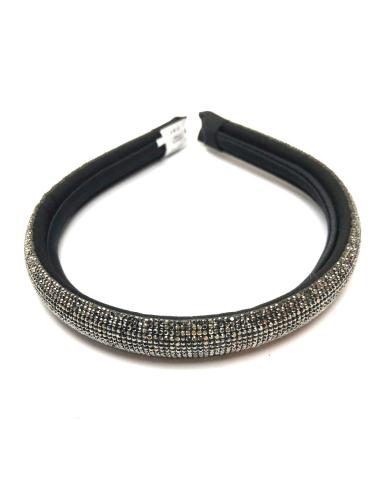 DIADEMAS DE MUJER PARA FIESTA DECORADA CON CRISTAL ANTRACITA - Imagen 1