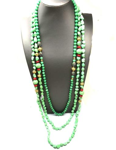 COLLARES VERDES DE JADE Y TURQUESA PARA DAR VARIAS VUELTAS - Imagen 1