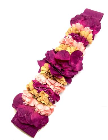 CINTURONES DE FIESTA ELASTICOS BUGAMBILIAS CON BONITAS FLORES - Imagen 1