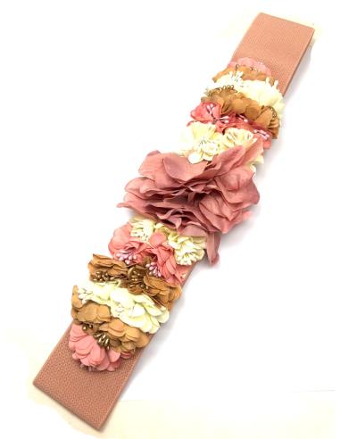 CINTURONES MUJER DE FIESTA ROSAS CON BONITAS FLORES - Imagen 1