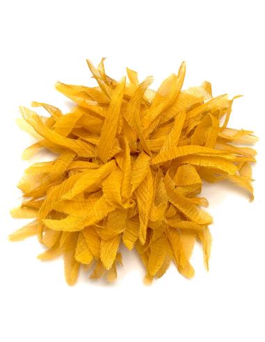 FLORES TELA MOSTAZAS CON BROCHE PARA PELO,TOCADOS Y COLLARES - Imagen 1
