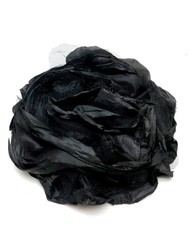 FLORES NEGRAS GRANDES CON LAS QUE DECORAR TU TRAJE O TOCADO - Imagen 1