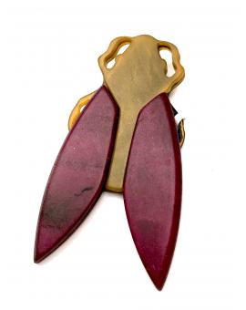 BROCHES DE BISUTERIA PARA MUJER CON INSECTOS GRANATES - Imagen 1