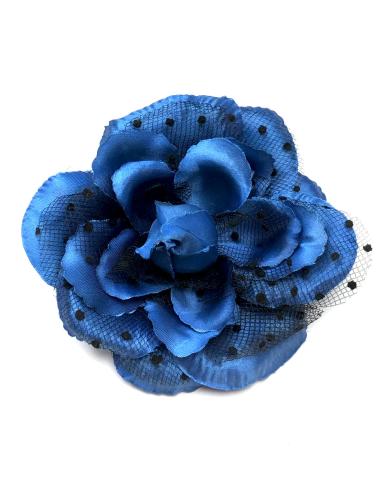 FLORES DE TELAS AZULONAS PARA TRAJES DE FIESTA O NOCHE - Imagen 1