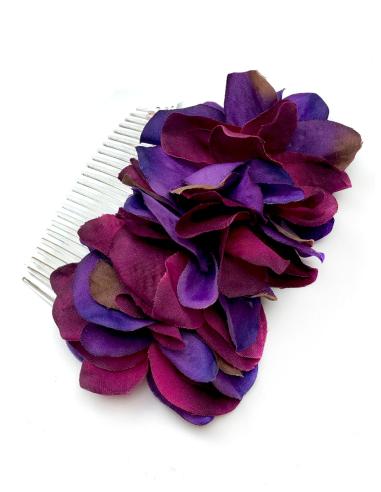 PEINAS BODA CON FLORES BONITA MORADAS Y BUGAMBILIAS - Imagen 1