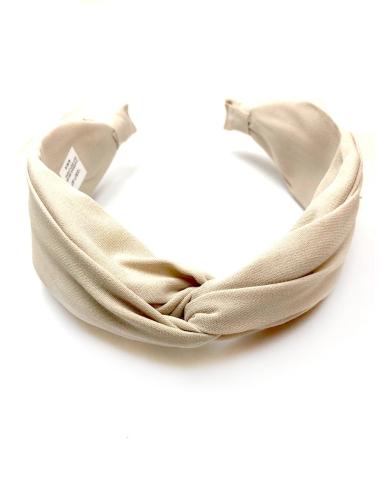 DIADEMAS BEIGE MUY ESTILOSAS CON NUDO DE TURBANTE