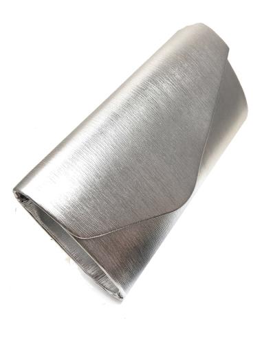 BOLSO DE FIESTA PLATEADOS CON DISEÑO DE CARTERA ELEGANTE - Imagen 1